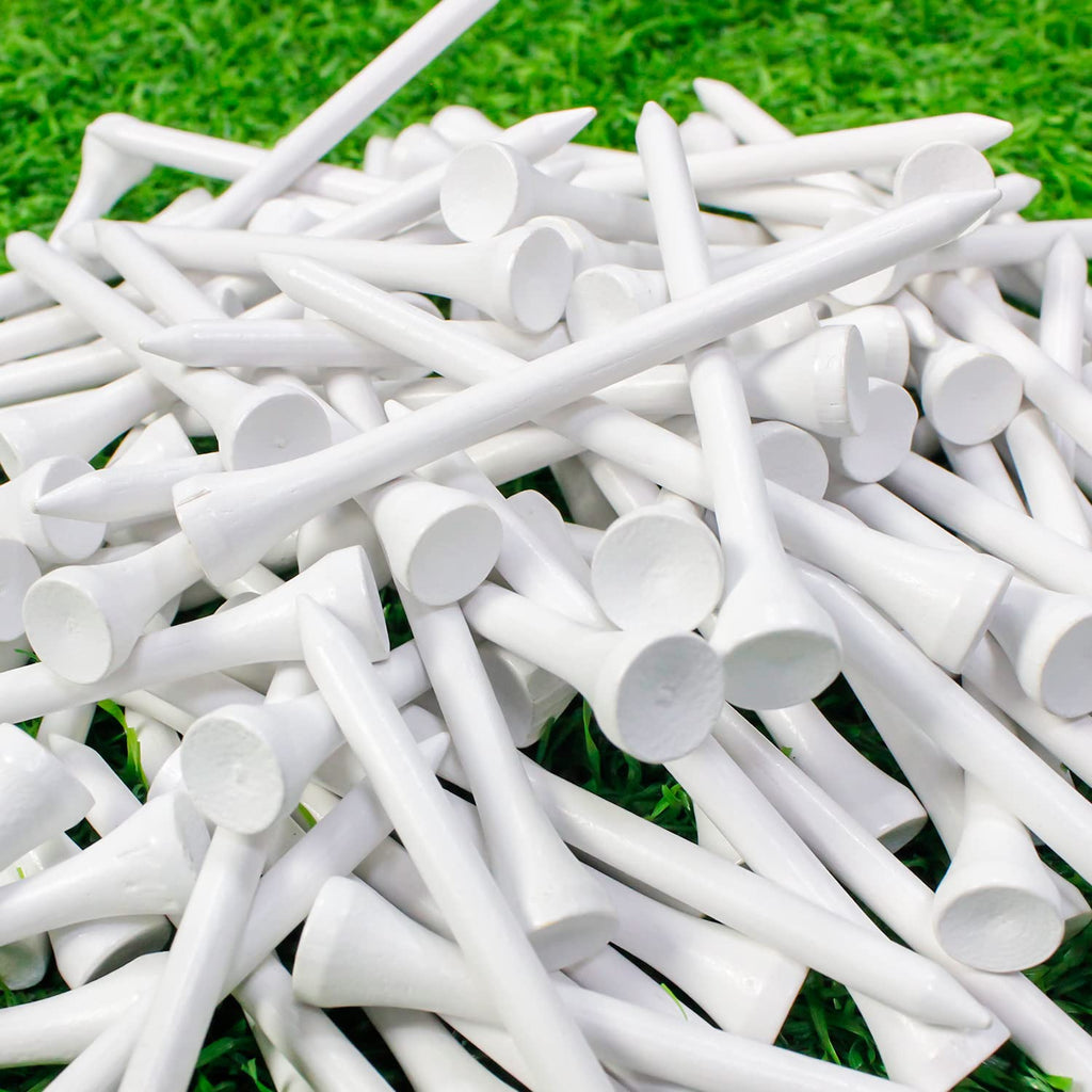 Mykuja Bamboo Golf Tee 3-1/4 Inch Pack Of 100 White
