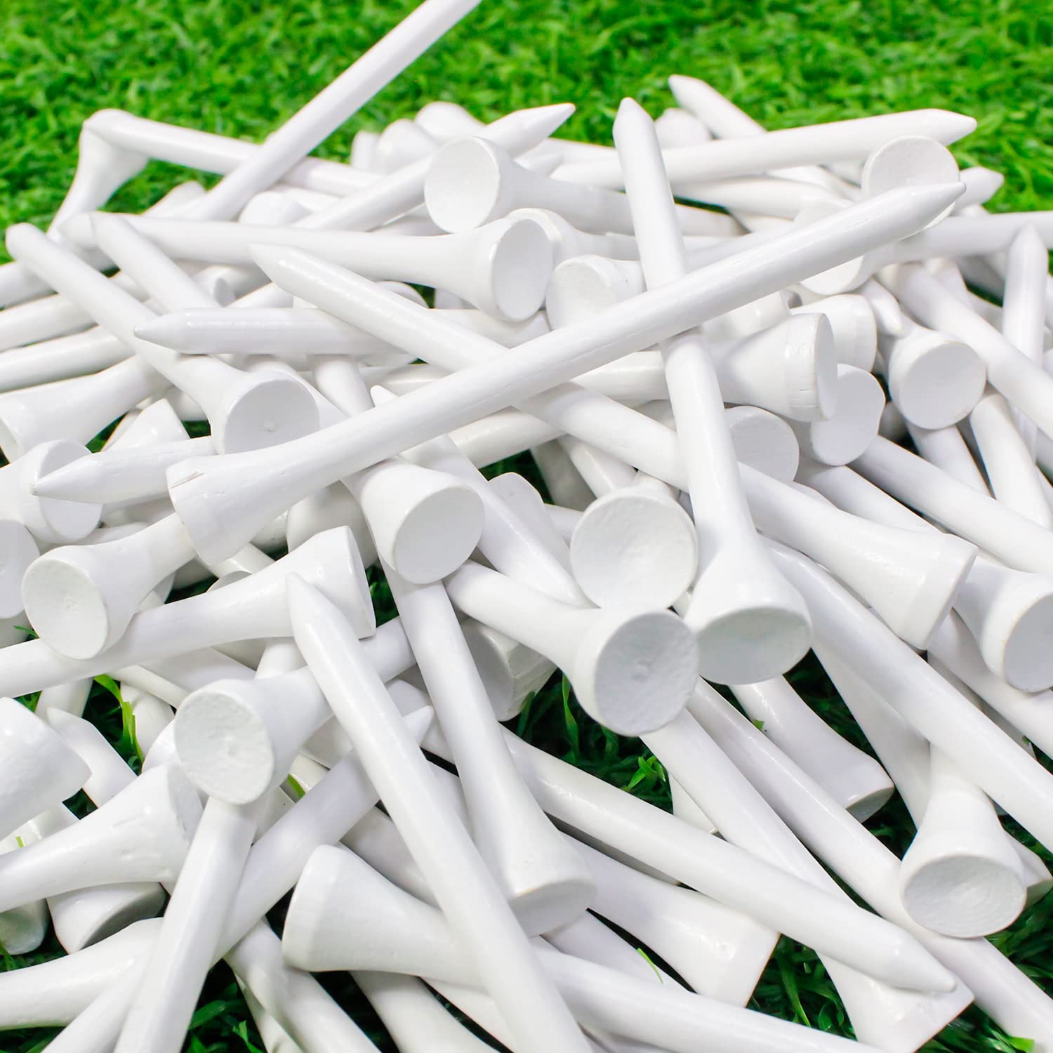 Mykuja Bamboo Golf Tee 3-1/4 Inch Pack Of 100 White