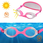 Ruigao Kids Swim Goggles Age 2-6, Toddler Goggles No Hair Pull,Child Goggles Padded Headband (1Pk Kids - Fun Sunmer)