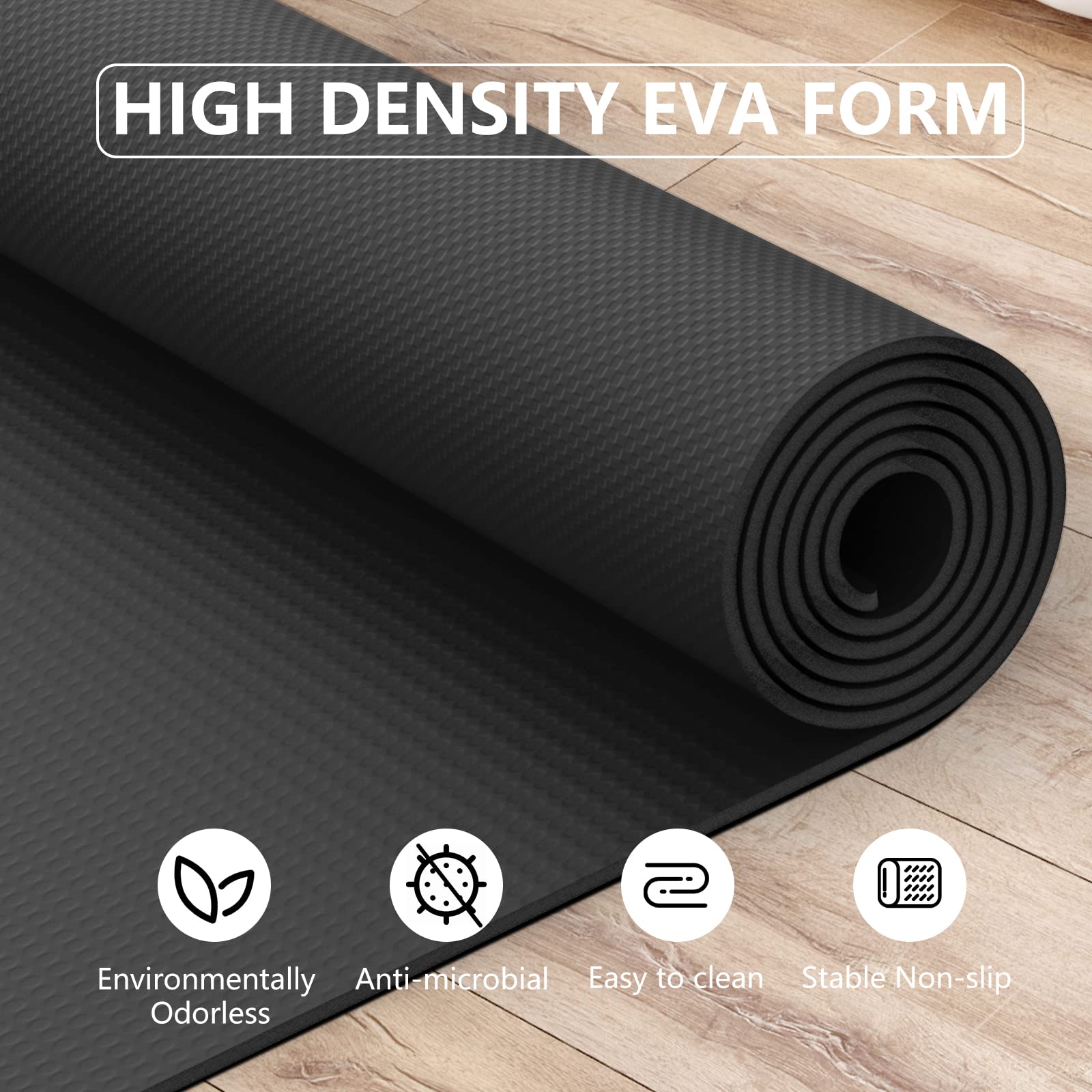 Jishahs Universal Indoor Rowing Machine Mat- 8.5 X 2.3 Ft Exercise Equipment Mat For Concept 2, Nordictrac, Peloton, Sunny, Hydr