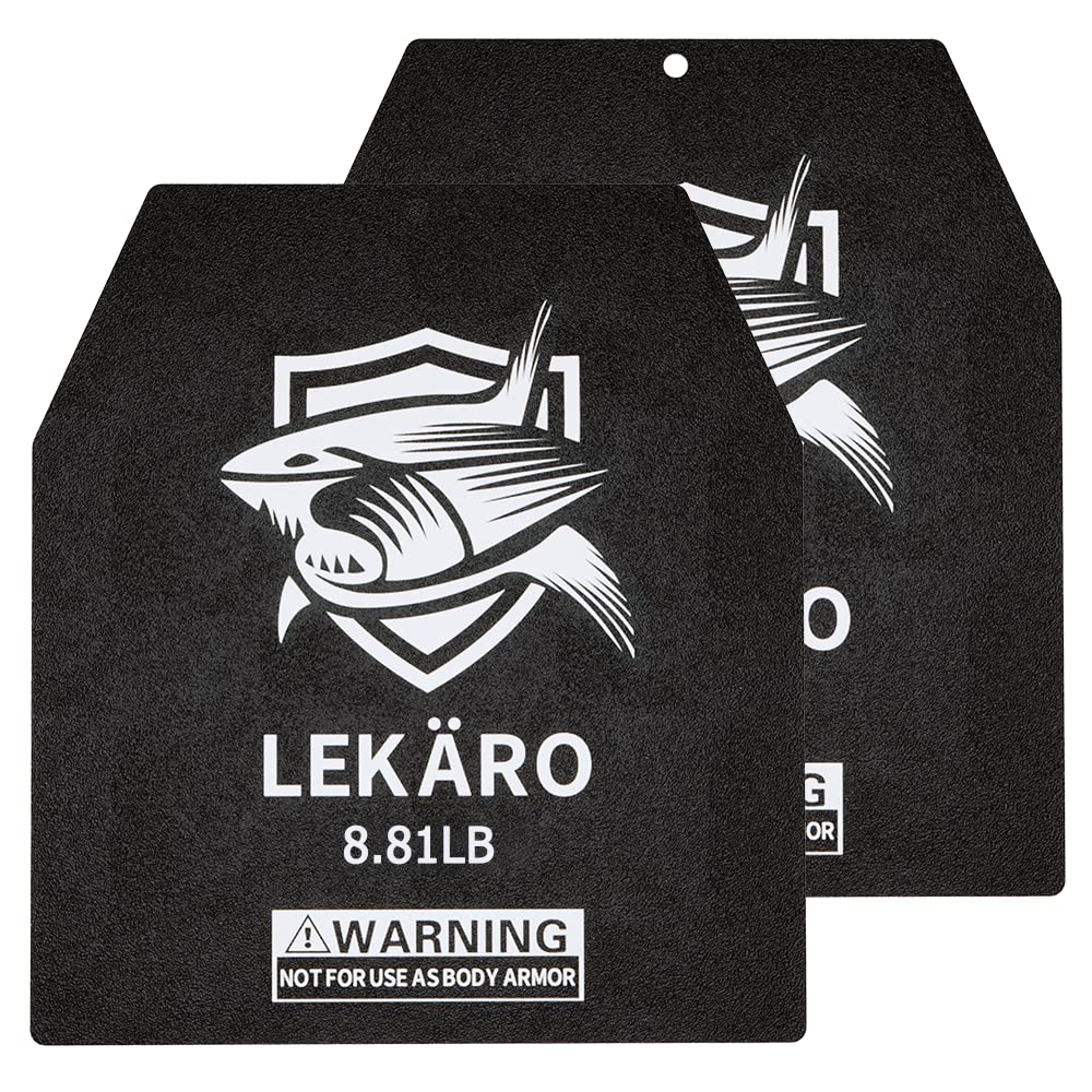 Weighted Vest Plates 9.8x11 Steel Weight Plates for Vests - 5.51/8.81/15.43/20.94 LB Pairs - Rust-Proof Powder Coated Workout In