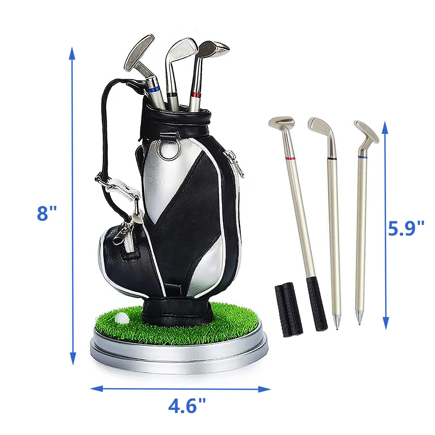 Golf Pen Holder Gifts For Men Women, Unique Birthday For Dad Boyfriend Boss Coworkers Golfers, Cool Office Gadgets Desk Decor, M