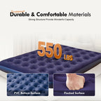 Raptavis Queen Size Air Mattress Inflatable Bed, Blow Up Mattress Camping Sleeping Pad
