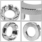 Jawflew Spoke Wrench - 8 Way Bike Rim Truing Tool Hard Steel Bicycle Spoke Tool For Adjust Bicycle Wheel Tension (Silver-1Pc)