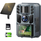 Fkpcam Trail Camera 4K 64Mp With 5000Mah Rechargeable Battery 64Gb Micro Memory Card Ip67 Waterproof, Night Vision, Motion Activ