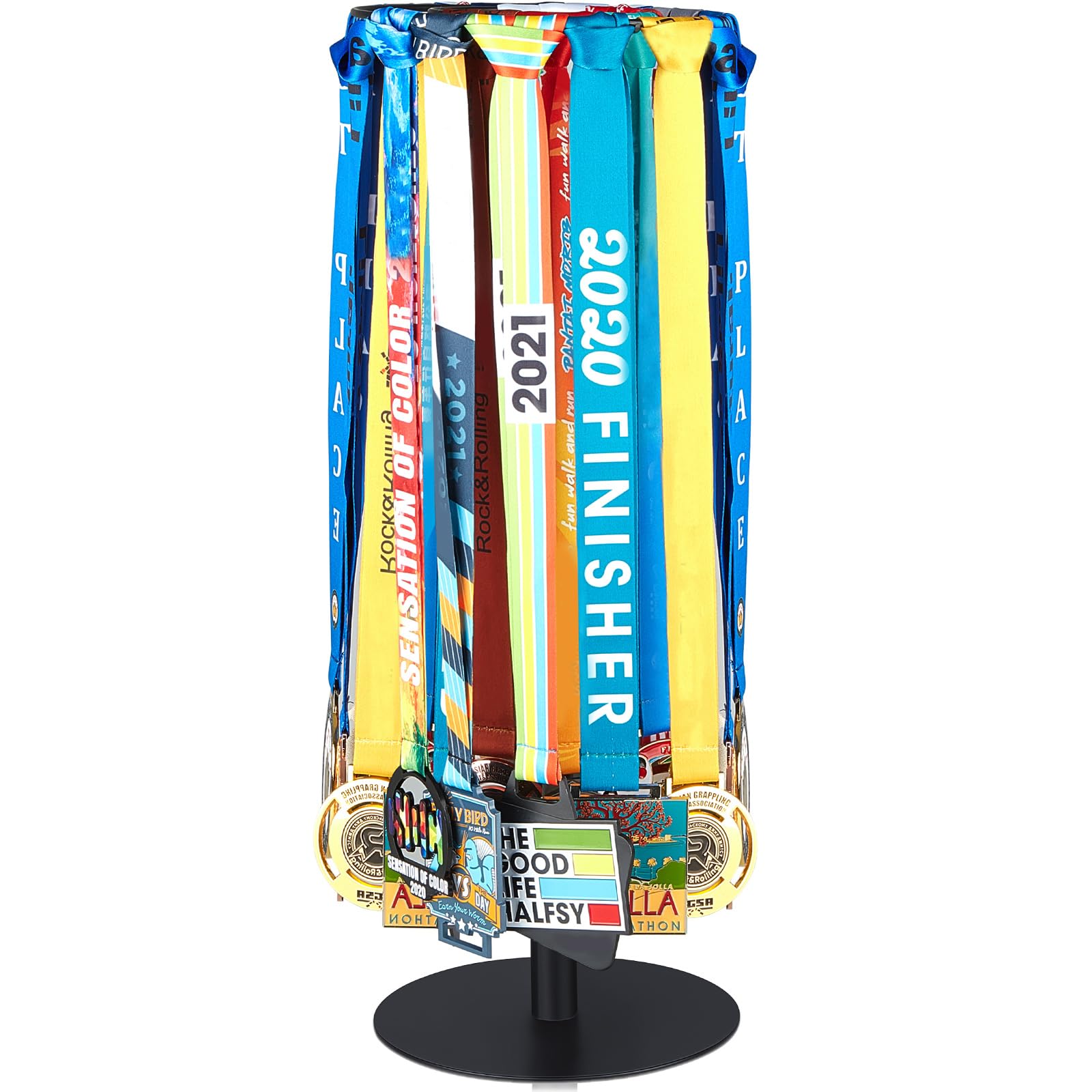 Shimeyao Medal Hanger Display Honor Display Rotatable Award Holder Rotating Metals Rack Adjustable Award Holder Stand for Basket