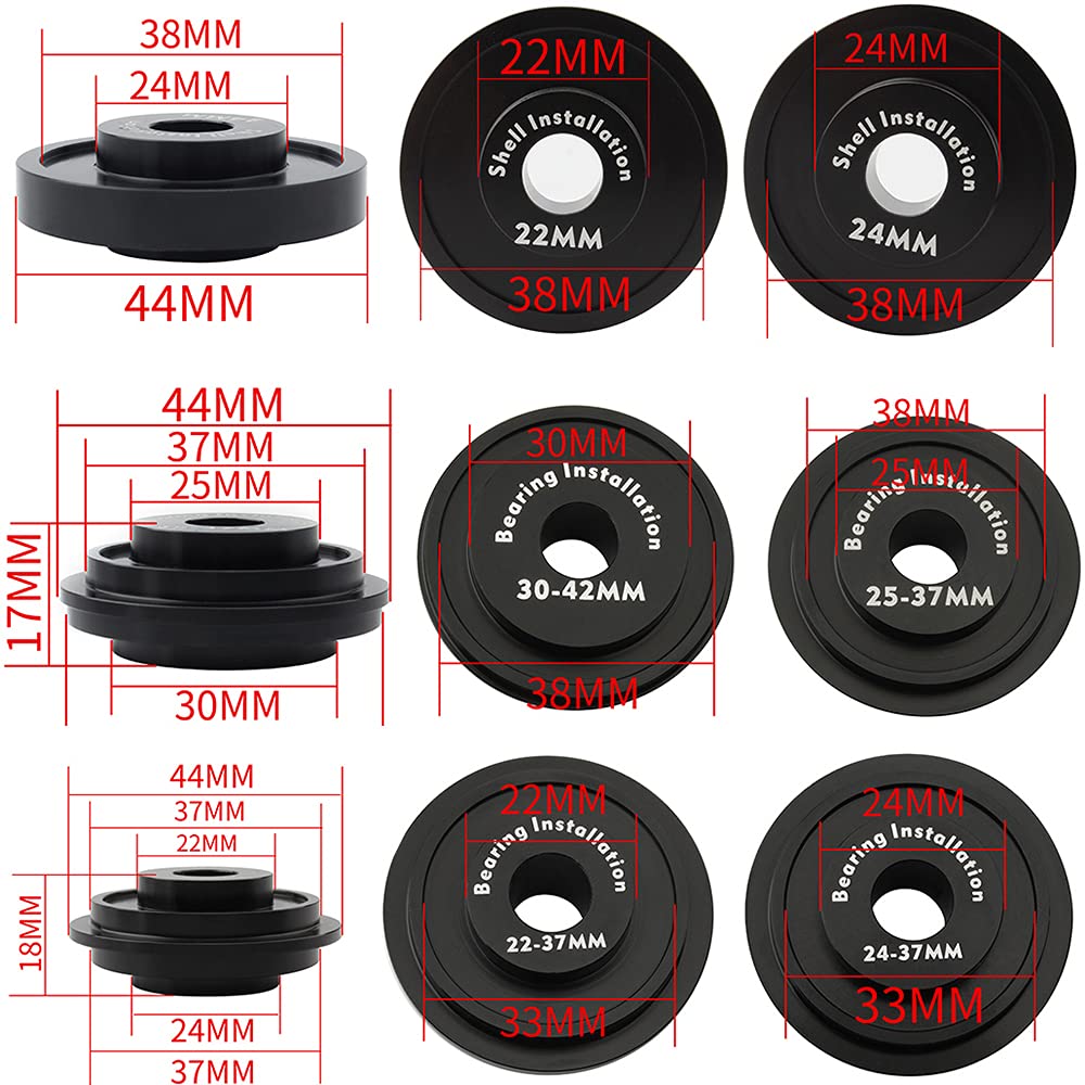 Lixada Bicycle Bottom Bracket Install And Removal Tool Kit Bike Bottom Bracket Remover For Bb86/Bb30/Bb91/Bb92/Pf30