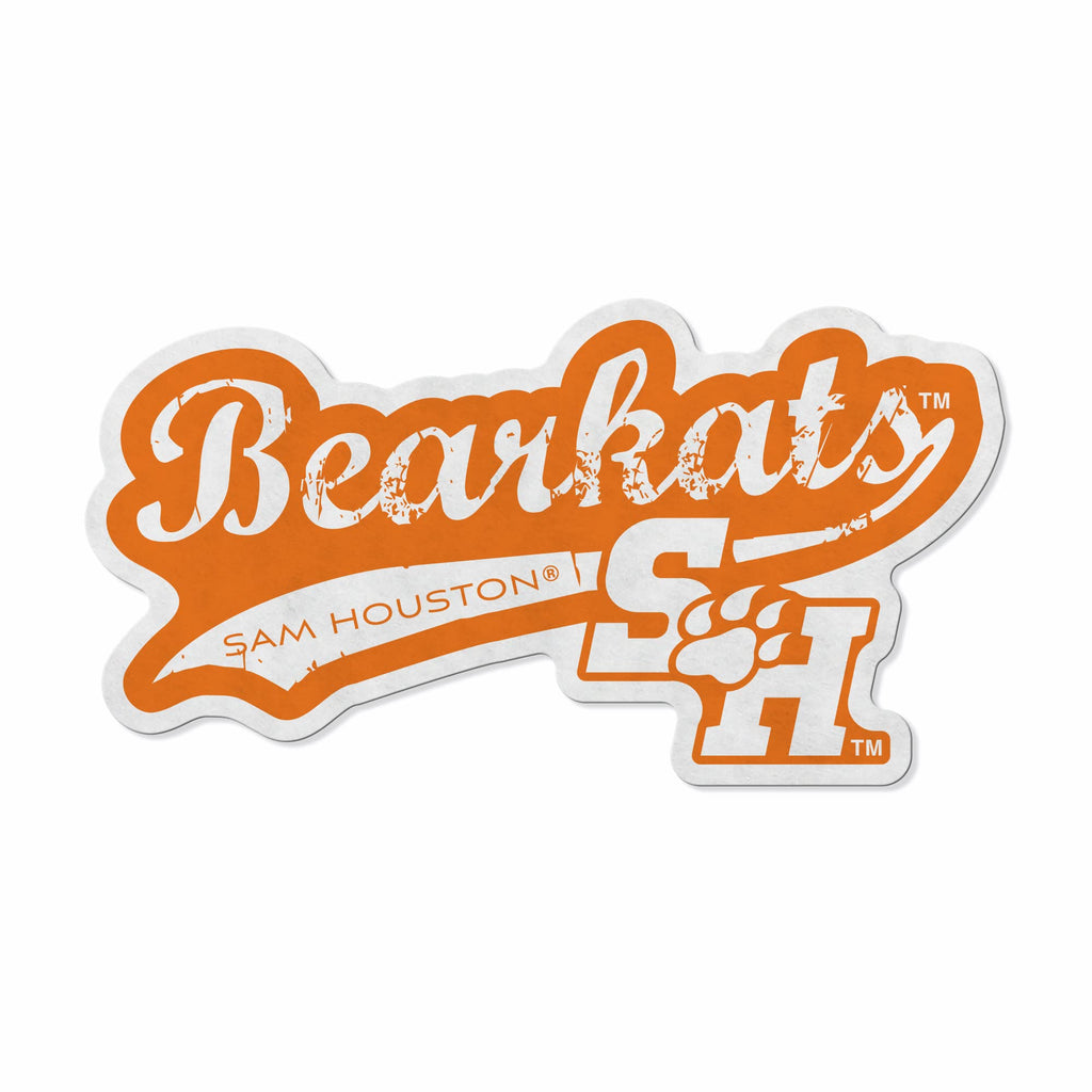 Rico Industries Ncaa Sam Houston State Bearkats Distressed Shape Cut Pennant - Home And Living Room D  Cor - Soft Felt Ez To Han