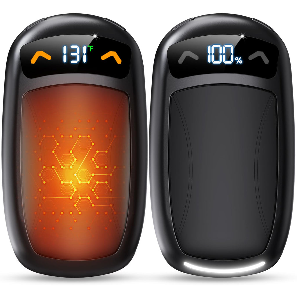 Rechargeable Hand Warmer 2Pack, AI Chips Electric Hand Warmers with LED Display, 3 Temps Portable Magnetic Handwarmers, Pocket-S
