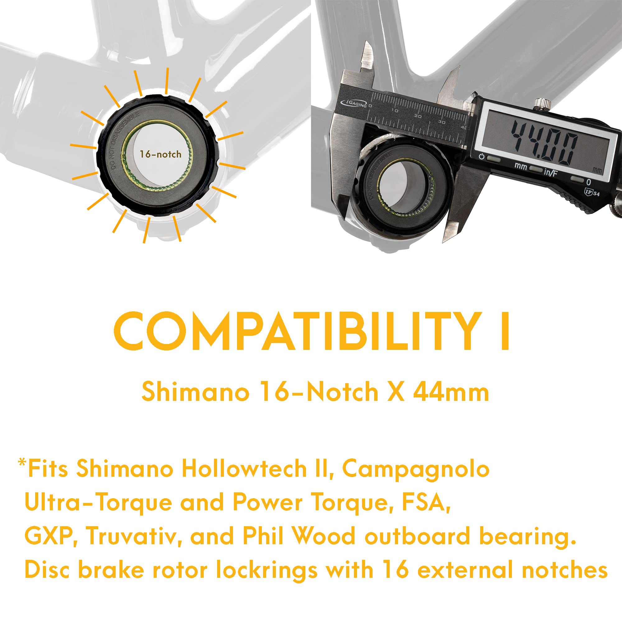 Bike Hand 4 In 1 Bicycle Bottom Bracket Removal Crank Tool - Compatible With Shimano Hollowtech Ii - For Shimano Bbr60 - For Shi