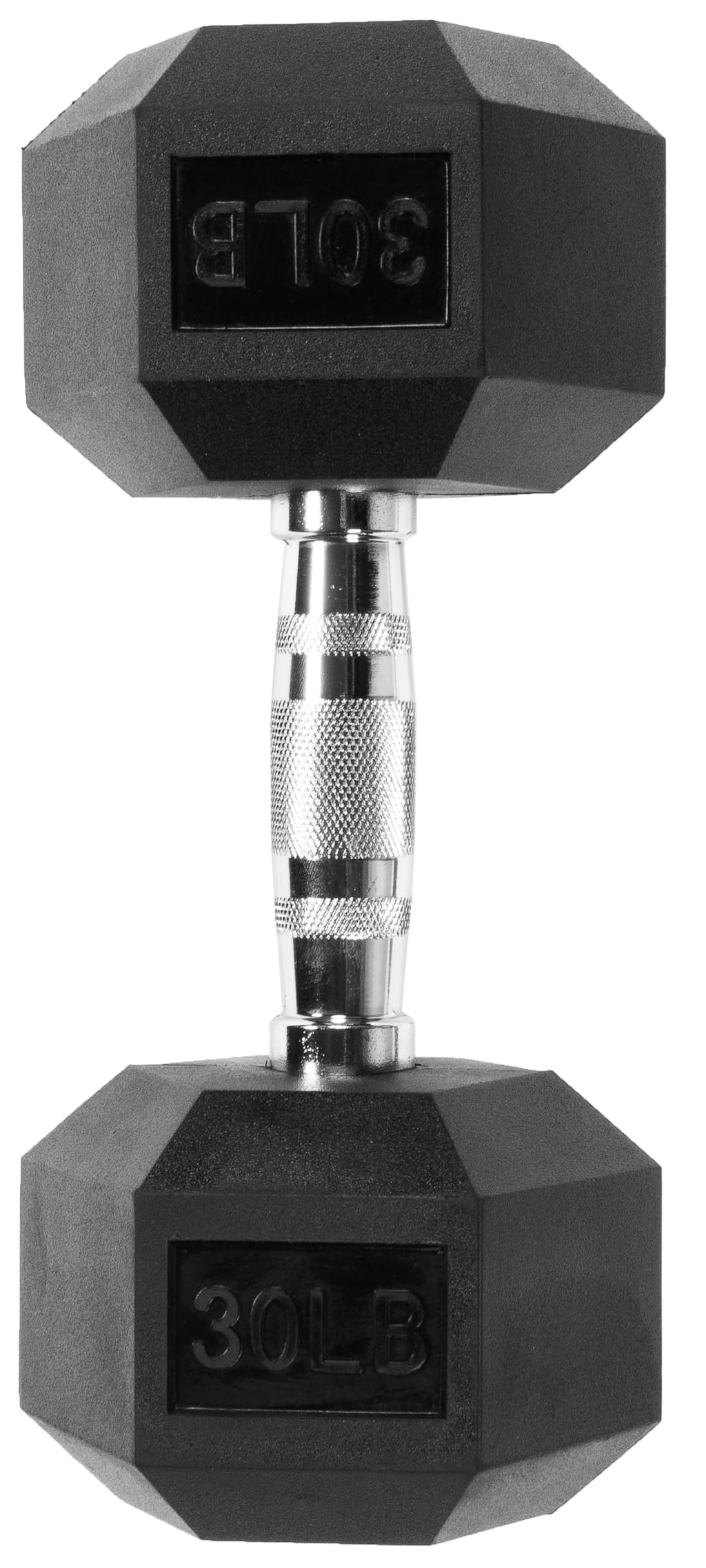 Fitvids Sporzon! Rubber Encased Hex Dumbbell, Single, Black