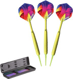 Elkadart Neon Soft Tip Darts With Storage/Travel Case, Yellow, 18 Grams