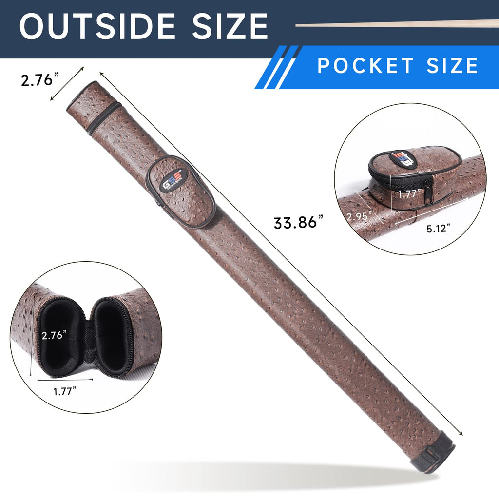 Gse Billiard Cue Cases, 1X1 Deluxe Hard Billiard Pool Cue Stick Carrying Case, Pool Billiards Accessories (Blue)