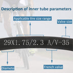 Bwshlf 29'' Bike Tubes (4 Pack), Mtb Bicycle Replacement Durable Butyl Rubber Fit 29X1.75/2.3, Schrader Valve 35Mm