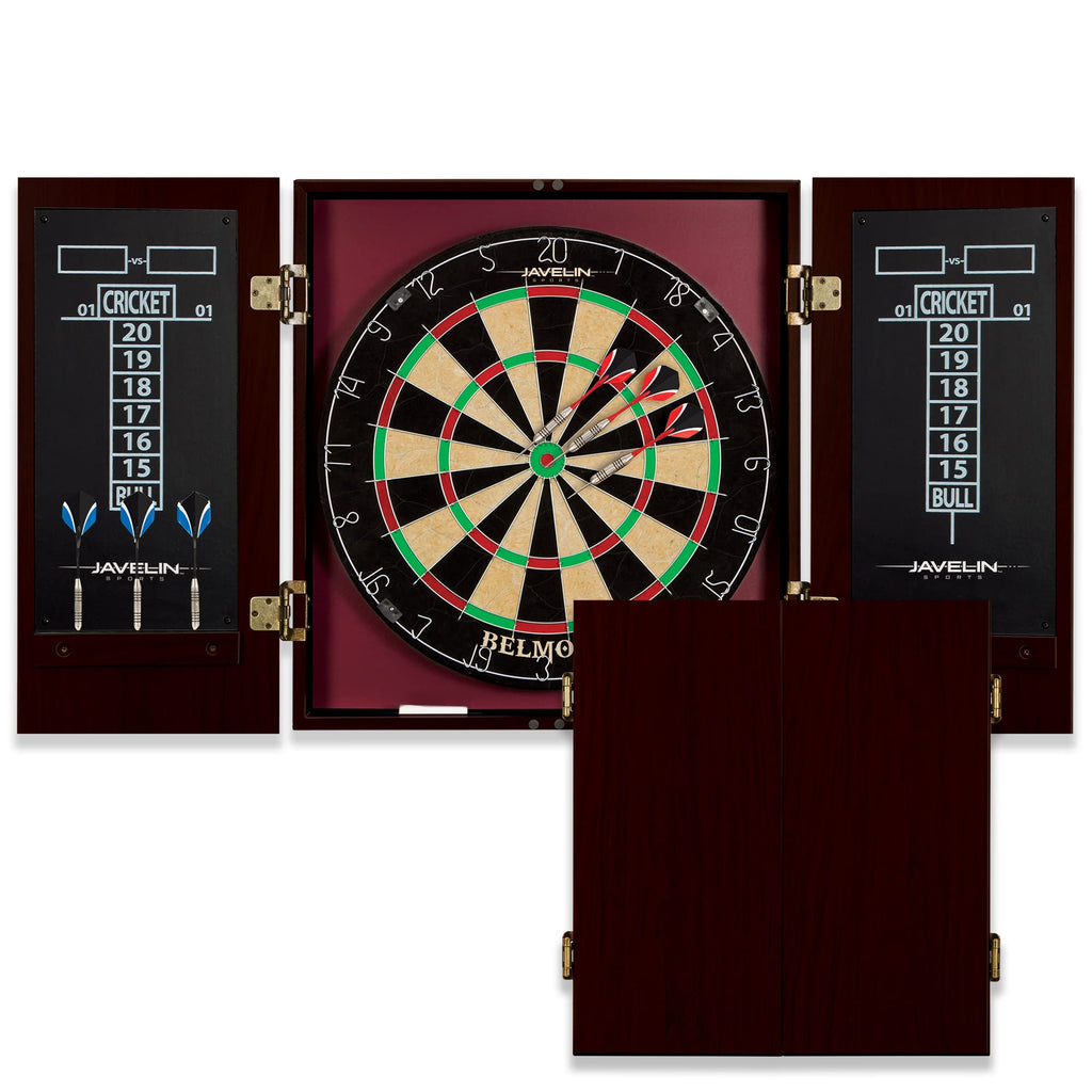 Eastpoint Sports Belmont Bristle Dartboard And Cabinet Set - Features Easy Assembly - Complete With All Accessories