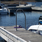 Dock Edge Stationary Dock Boarding Buddy Hand Rail Silver 36-Inch