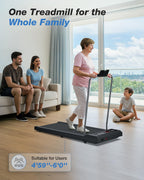Walking Pad Treadmill With Handle Bar, Under Desk Treadmills For Home Small Office, 5.0 Mph Walking Pads With 10% Incline, Porta