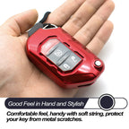 Mechcos Compatible With 2020 2021 Jeep Wrangler Jl Jlu Rubicon Jeep Gladiator Jt Sahara Jlu Oht1130261 Red Tpu Flip Key Fob Cove