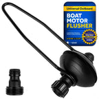 Five Oceans Outboard Motor Muffs, Universal Outboard Motor Flusher, Black Pvc Marine Grade Round Muffs, Coated Steel Bracket, In