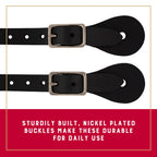 Weaver Leather Single-Ply Spur Straps, Black