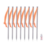 Ibasingo 8Pcs/Lot Titanium Alloy Pegs Camping Tent Stakes Portable Tent Nails For Picnic Hiking Backpacking A-Ti4005P