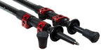 Mons Peak Ix Tiger Paw Carbon Trekking Poles, Black, Adjustable Height