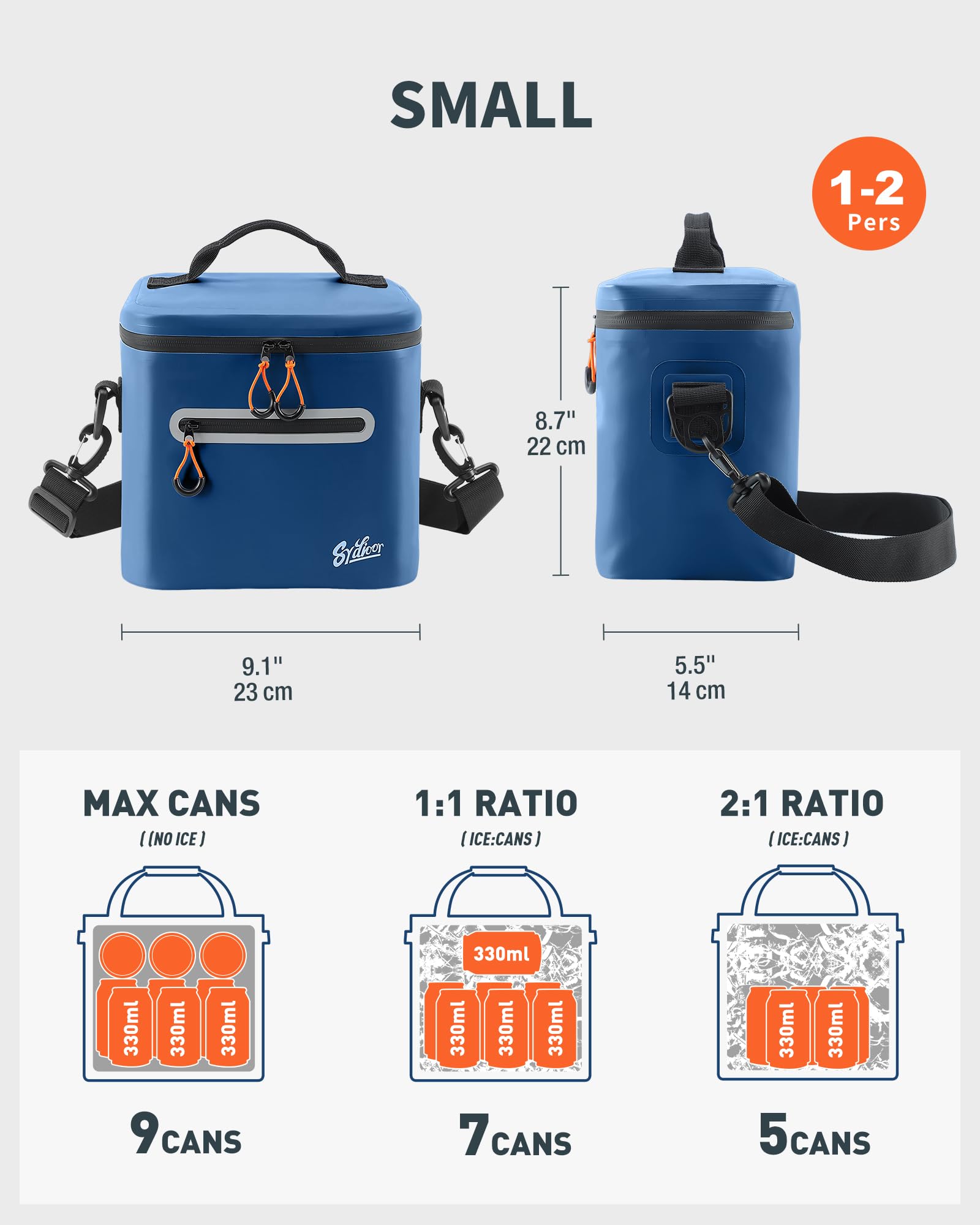 Soft-Sided Cooler Bag, 7/16/30 Can Portable Ice Chest Box, Waterproof, Leak-Proof, Insulated Cooler For Lunch, Beach, Drink, Bev