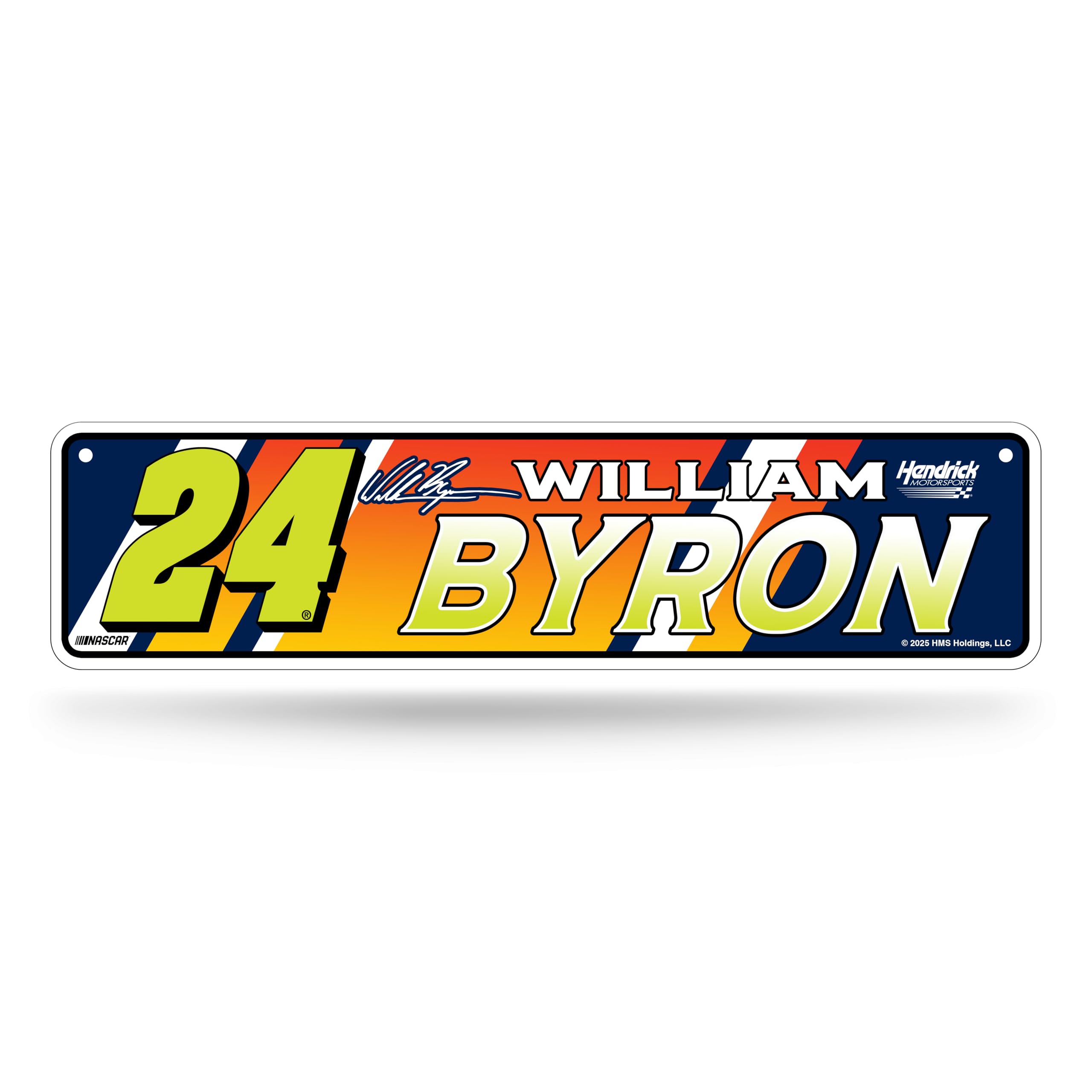 Rico Industries NASCAR Racing William Byron Home Decor Metal Street Sign 4 x 15 Home D  cor - Bedroom - Office - Man Cave