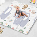 NOONKTY 79x71 Extra Large Baby Play Mat for Floor, Foldable Foam Playmat for Babies 0-12 Months & Kids, Non-Toxic Waterproof Bab