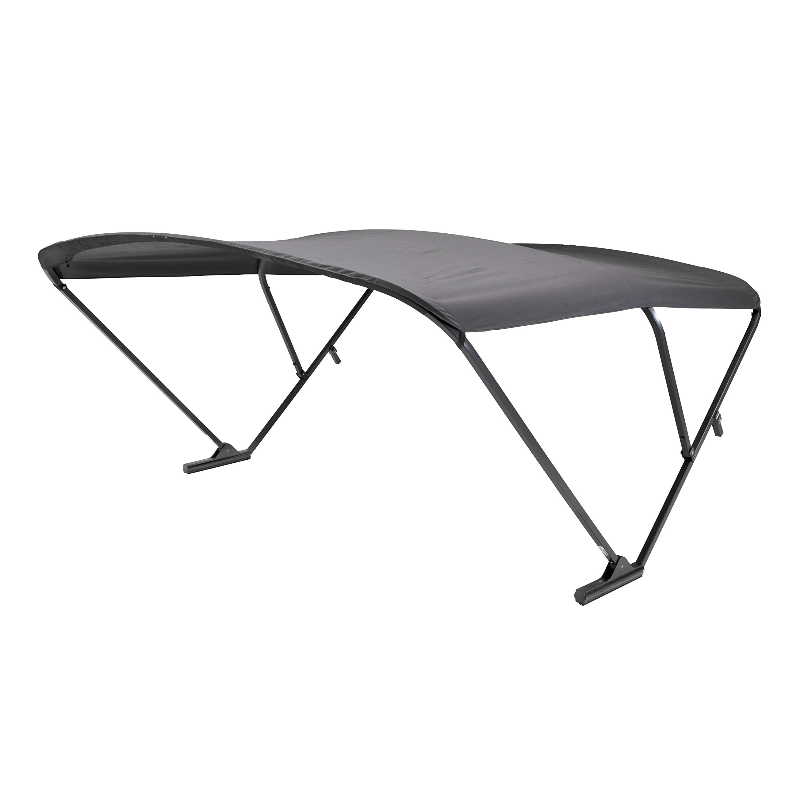 Sureshade Power Pontoon Bimini Top - Black Anodized Frame, Black Fabric