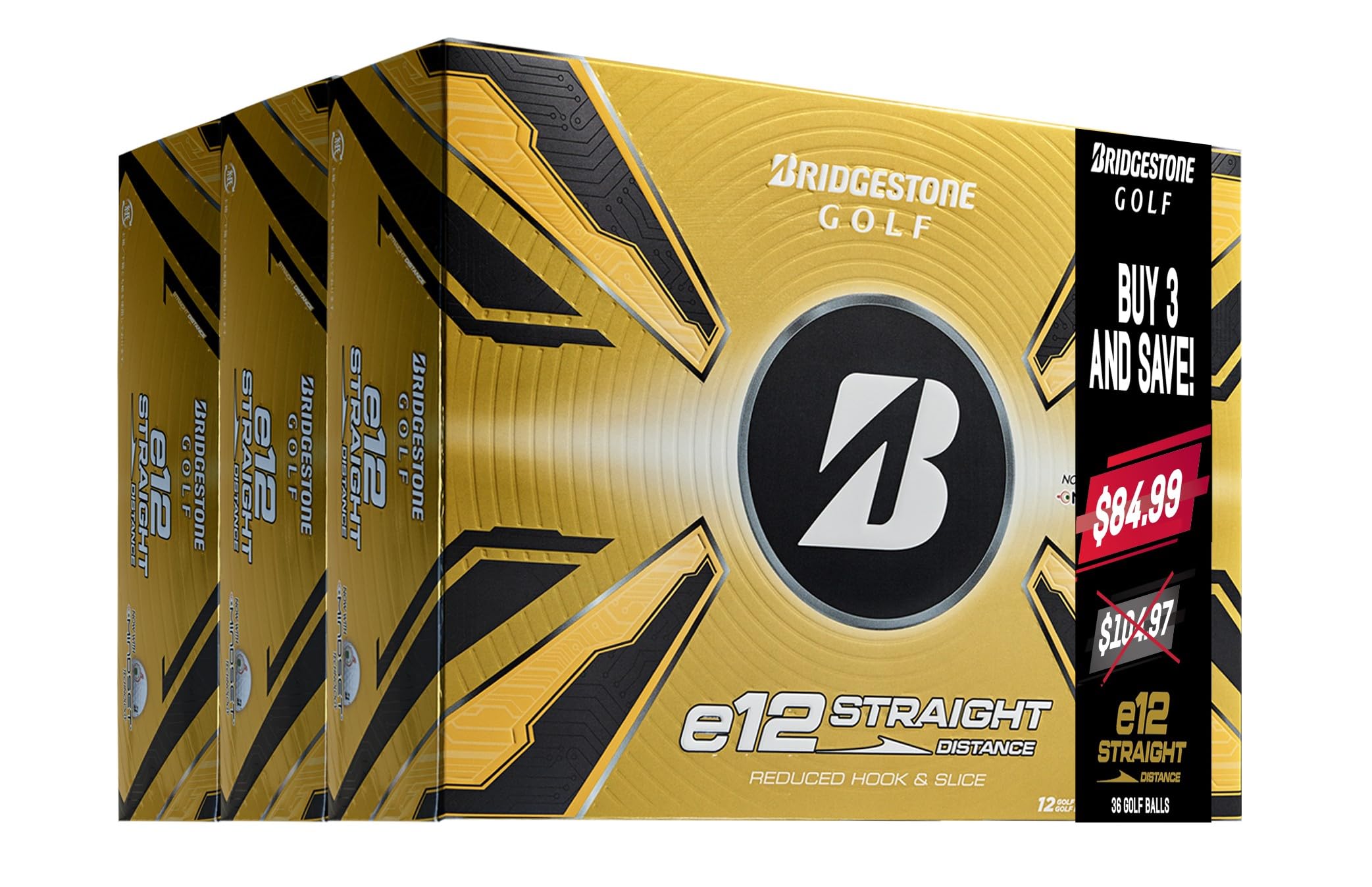 Bridgestone Golf e12 Straight Trifecta Pack Golf Balls