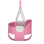 Gorilla Playsets 04-0008-Pk/Pk Full Bucket Toddler Swing, Pink Bucket, Pink 60'' Plastic Coated Chains, 50 Lb Capacity