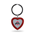 Rico Industries Ncaa Ohio State Buckeyes Ncaa Rhinestone Heart Colored Keychain, Red, 3-Inches In Length