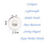 Eshan Magnetic Golf Hat Clips (6 Pcs, Silver) Ball Marker Holder For Golf Gloves Hats Bags Caps Visor Belt