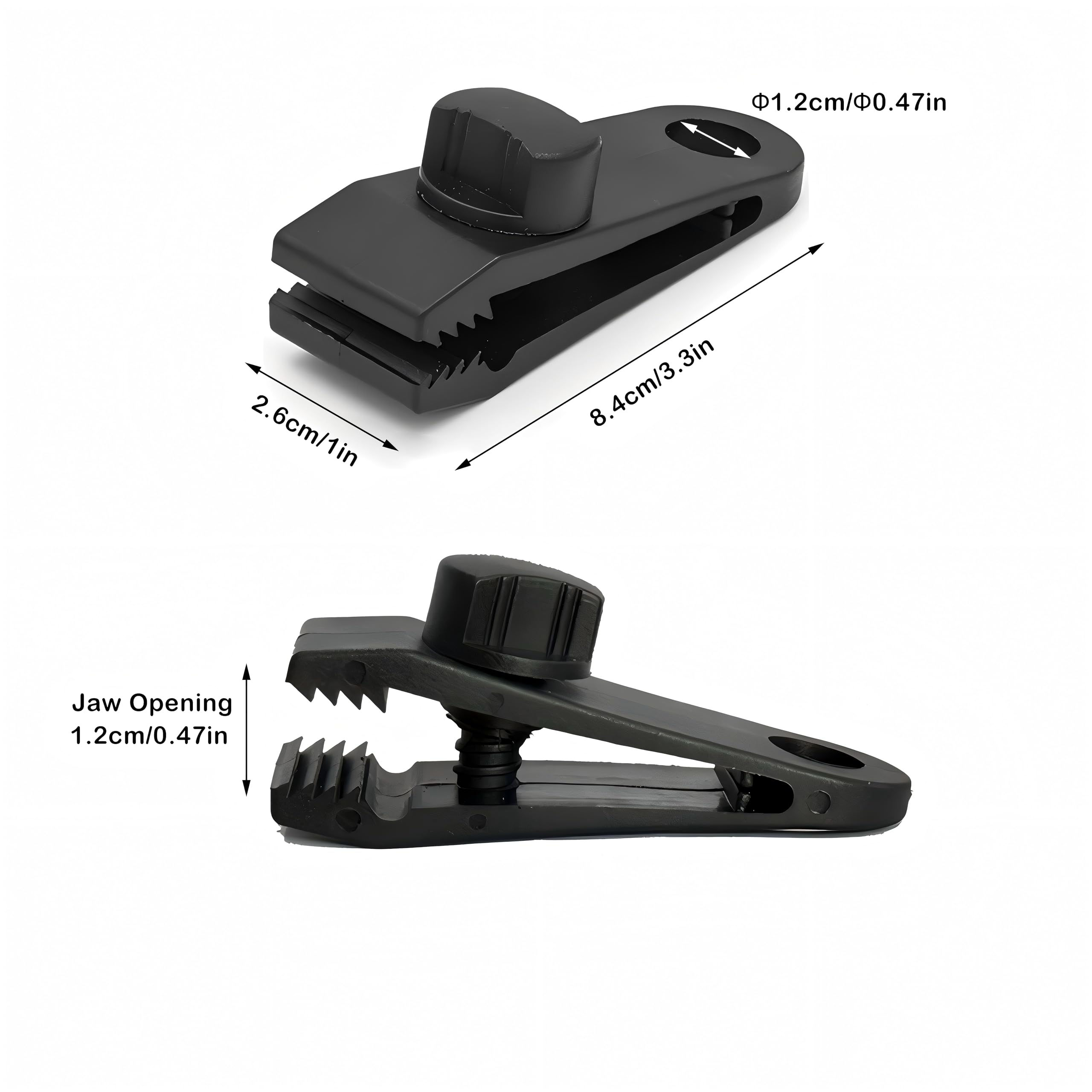 Langaelex 12Pcs Heavy Duty Tarp Clips With Lock Grip - Windproof Tent Clamps For Camping, Canopies, Pool Covers, Reusable Multi-