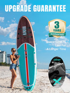 Niphean Inflatable Stand Up Paddle Board with Balanced Wing Design and SUP Accessories, Anti-Slip EVA Deck, 106 Inflatable Paddl