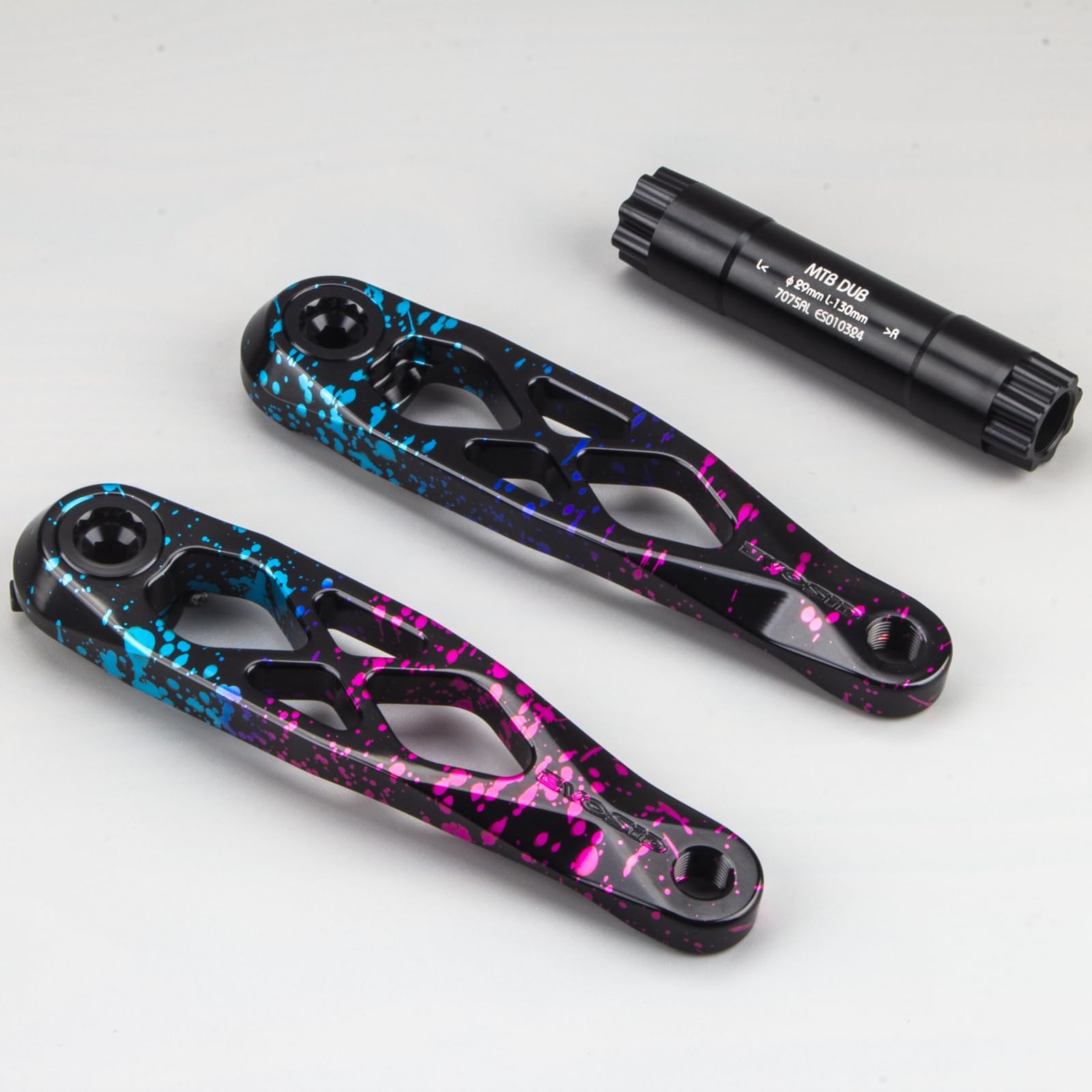 EVOSID Mountain Bike Crankset, Bicycle Crank Arm Set 160/165/170/175mm R-SPEC Trail Enduro Dub 29 Hollow Bike Crank Spindle CNC 