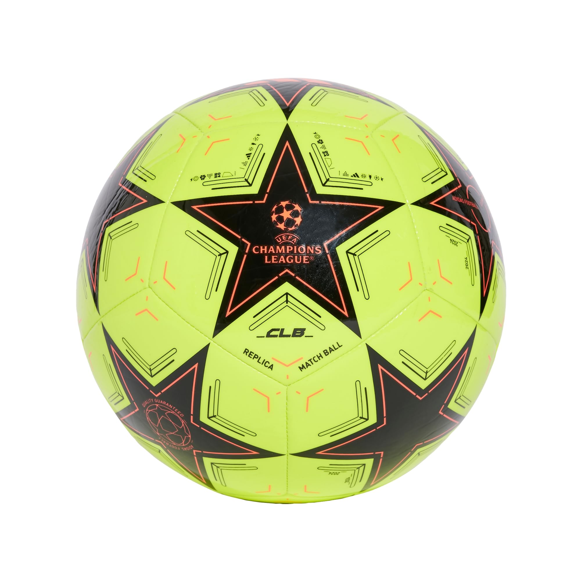 adidas Glider UCL Finale Football 2024 2025 UCL 2024-25 Yellow/Black Size 5