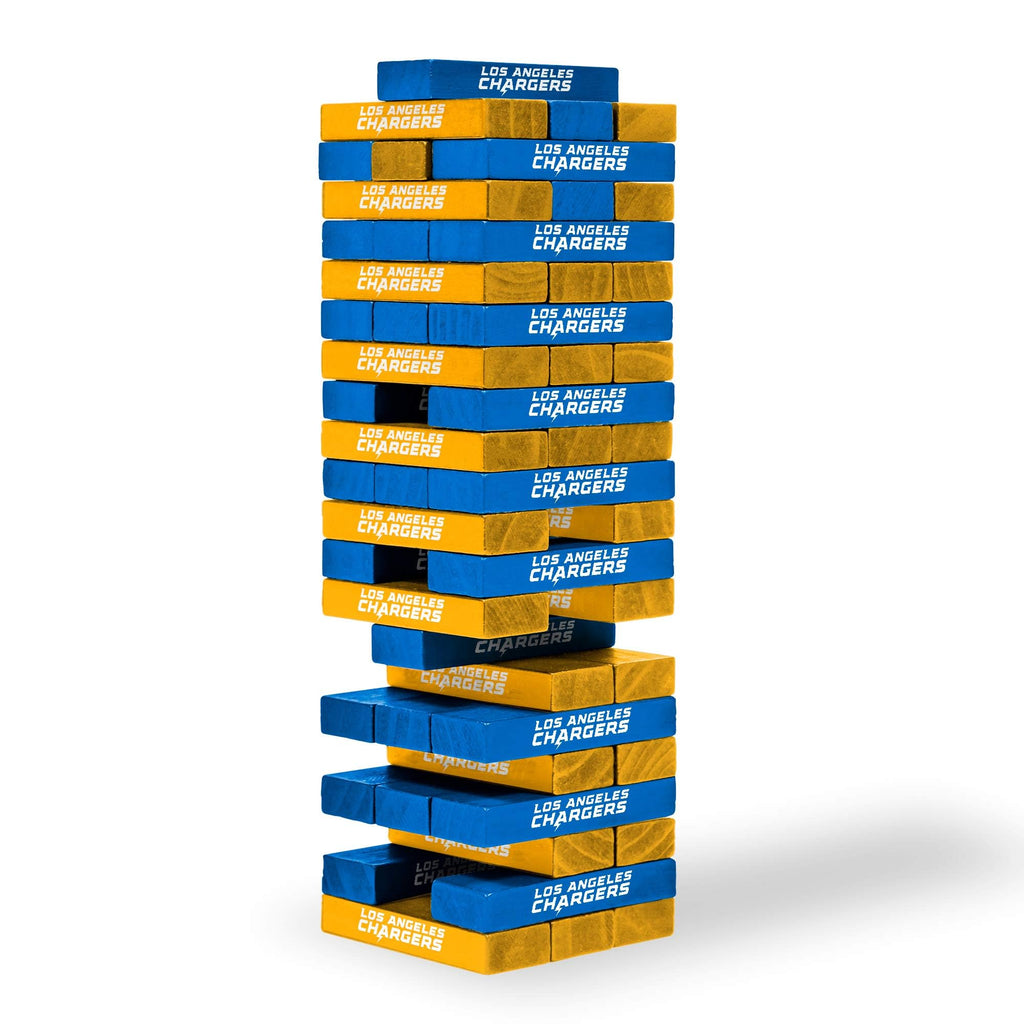 Wild Sports NFL Los Angeles Chargers Table Top Stackers Game, 3 x 1 x .5