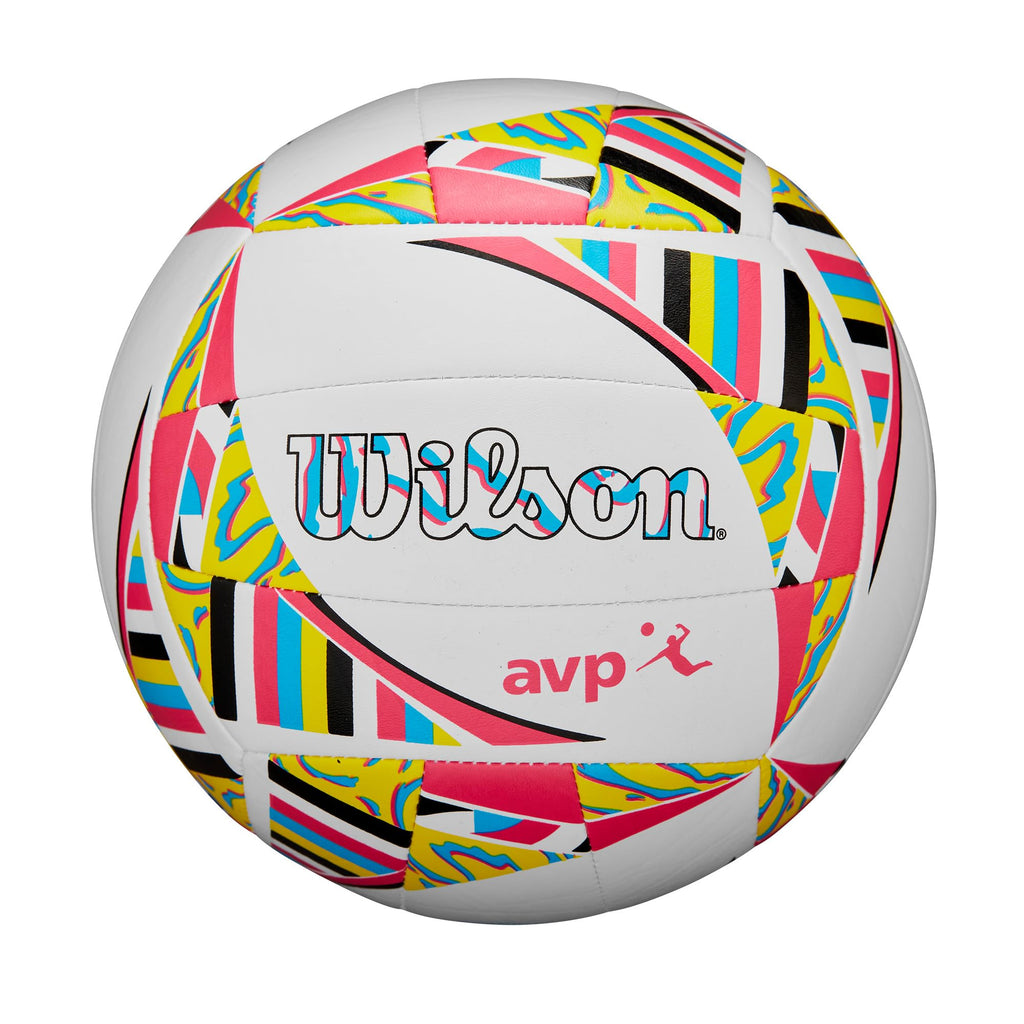 Wilson Avp Movement Volleyball - Official Size, Pink/Yellow/Blue