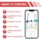 MAXSHOT Electric Scooter Adults & Big Kids, 350W Powerful Motor, Top Speed 16/19MPH, 12/16/19/21Miles Range, 8.5 Solid Tires Fol