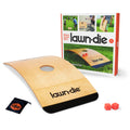 Lawn Die Wood Outdoor Toss Game Board - 24 x 46 in, 1 Target - Portable Folding Design for Yard Games - Unpredictable Silicone D