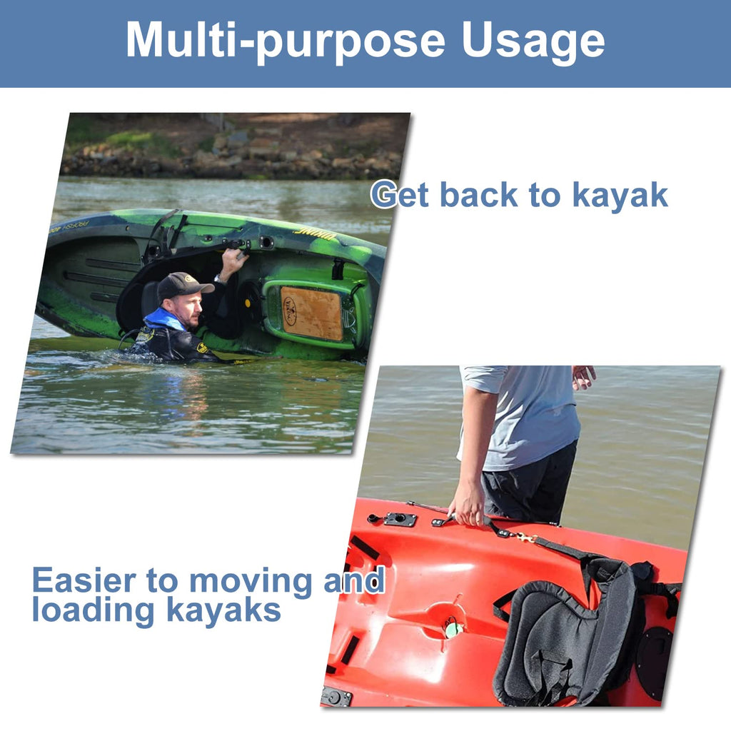 Hlogree Kayak Handles 2 Pack,Kayak Carry Handle With Rivets,Kayak Replacement Handles,Kayak Handles For Emotion/Pelican/Hobie/Li