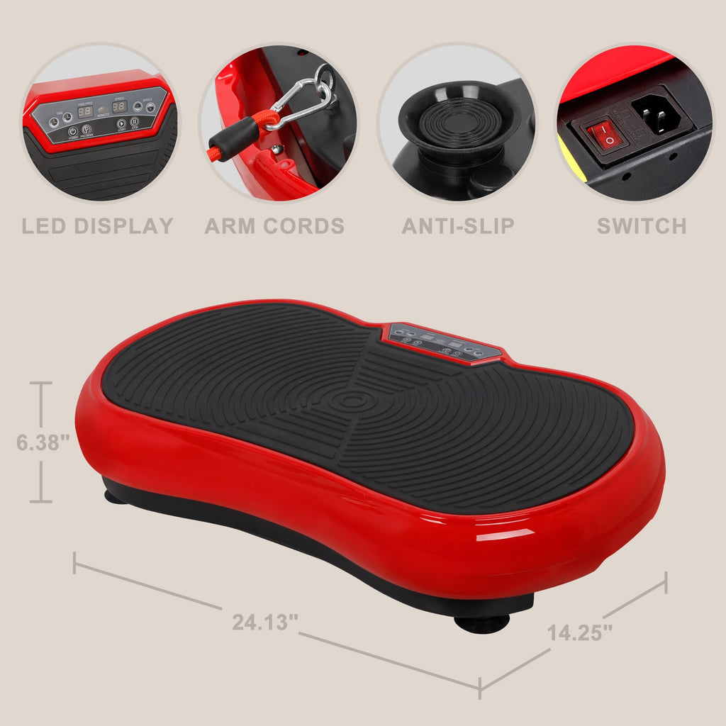 Super Deal Pro Vibration Plate Exercise Machine - Whole Body Workout Vibration Fitness Platform Fit Massage Workout Trainer W/Lo