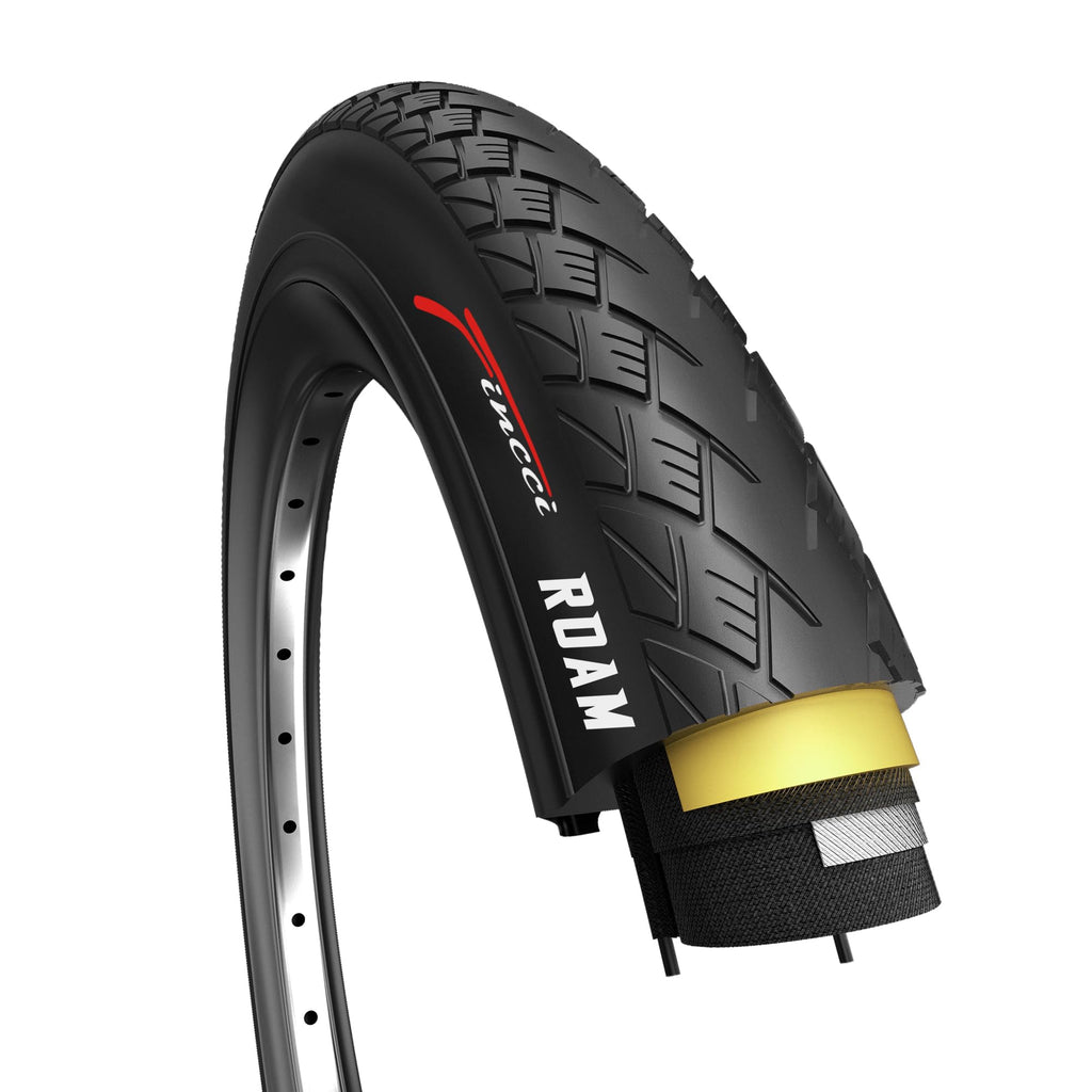 Fincci 700 X 38C Bike Tire Foldable 40-622 With Nylon Protection For Electric Road Mountain Mtb Hybrid Bike Bicycle Tires