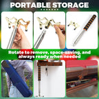 Eotjyao Pool Bridge Stick, Professional Retractable Pool Cue Bridge With Removable Brass Bridge Head, Free Adjustment For Multi-