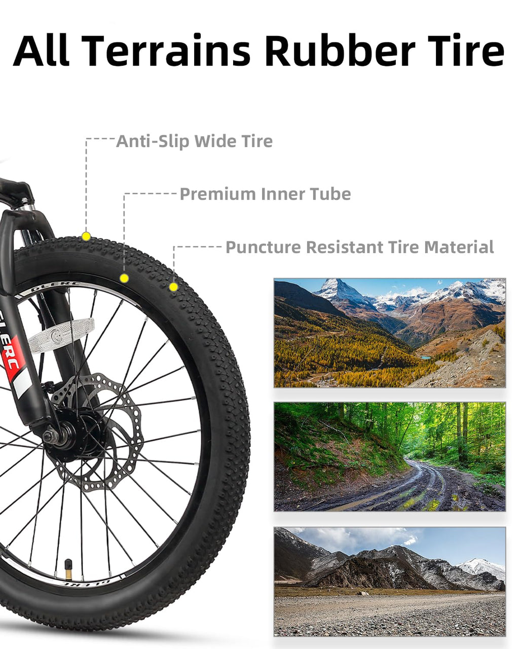 Glerc 20 Inch Kids Bike, Kids Mountain Bike for Boys and Girls Ages 6-10, 21-Speed Skyline Bicycle with Front Suspension and Dis