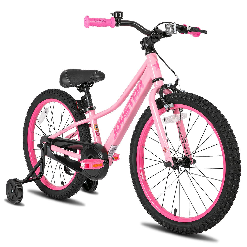 Joystar 20 Inch Girls Bike With Training Wheels For 6-12 Years Old Children 20'' Kids Bikes Kids Mountain Bicycle For Early Ride