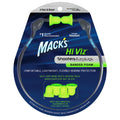 Macks Hi Viz Banded Foam Shooting Earplugs, 3 Pair with Band - Most Visible Color, Easy Compliance Checks, 28dB High NRR - Comfo