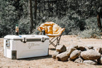 Coho 165Qt Insulated Hard Cooler With Fish Ruler, Removable Cup Holders, Magnetic Disc & Tie-Down Loops, Ice Chest For Camping,